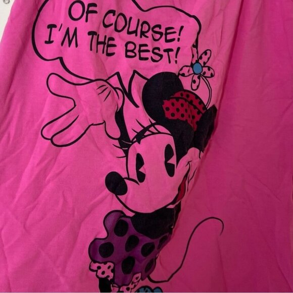 Disney tank Pink Minnie Mouse of course I’m the best stretchy Tank Top funny - Picture 5 of 6